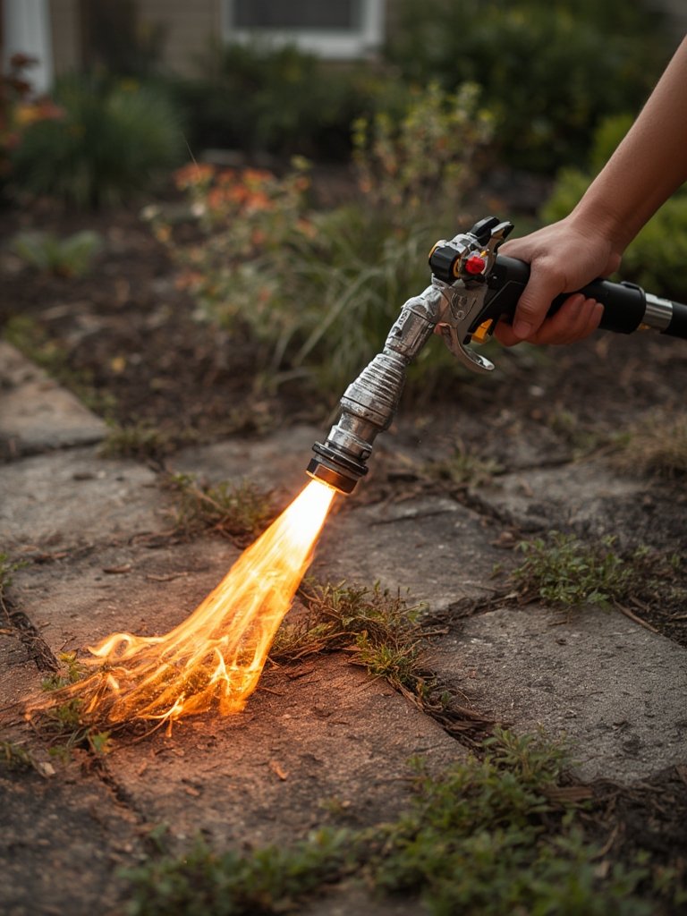 propane torch in action