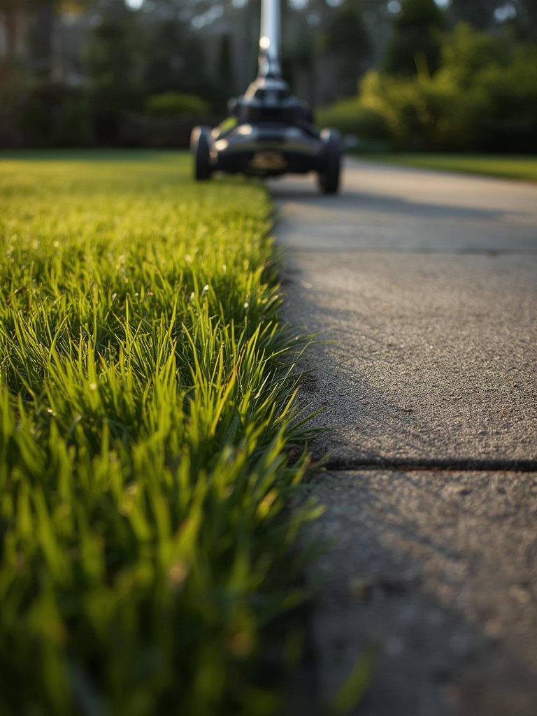 cordless trimmer in action