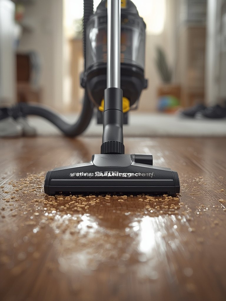 wet vacuum in action