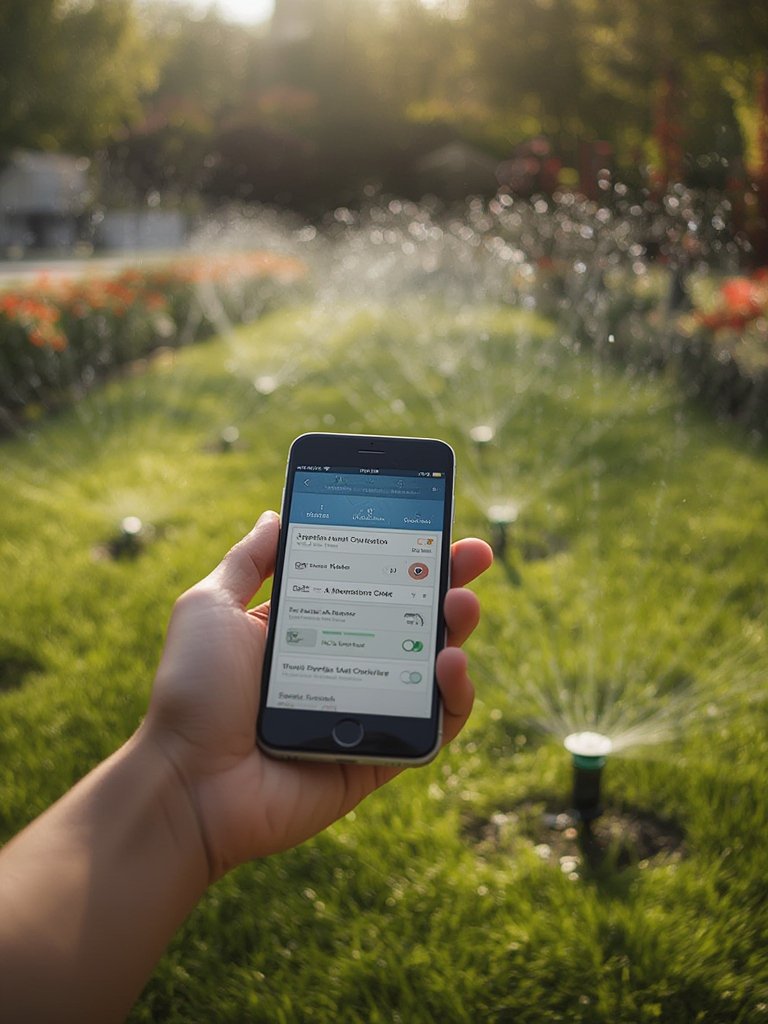 smart sprinkler in action