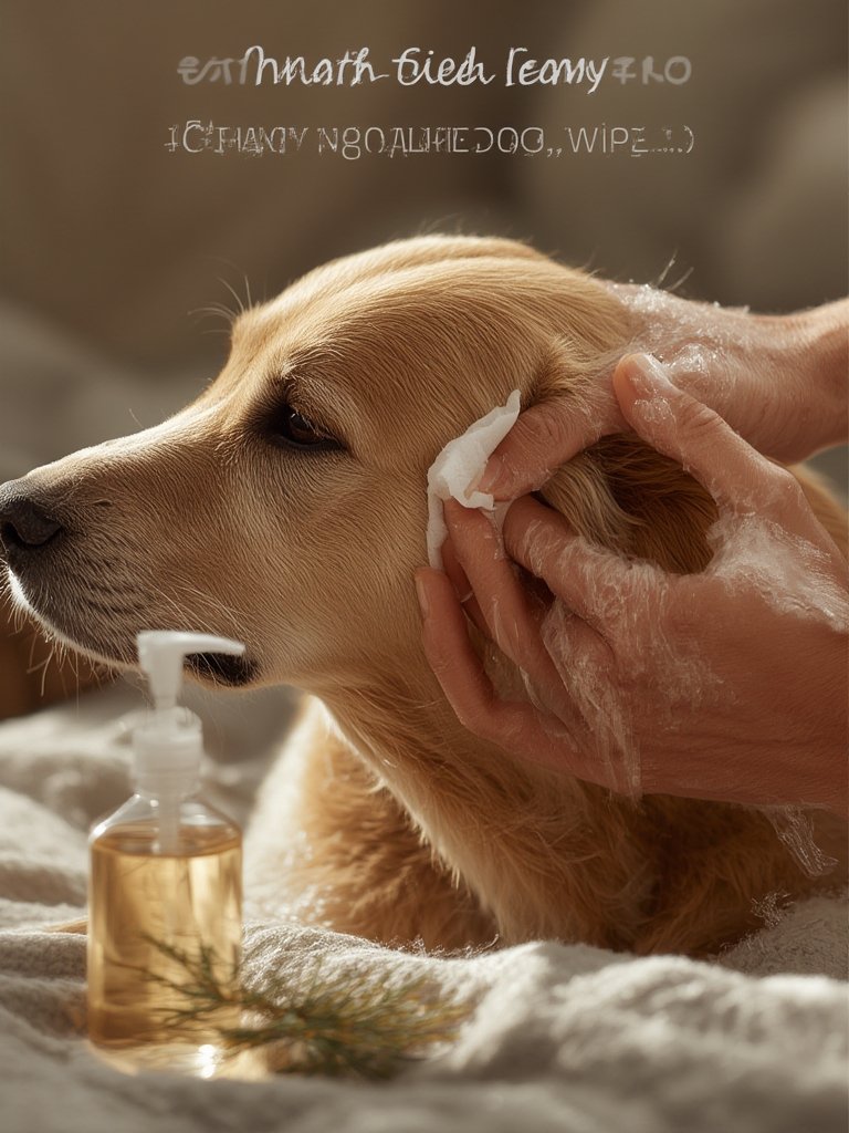 dog wipes in action