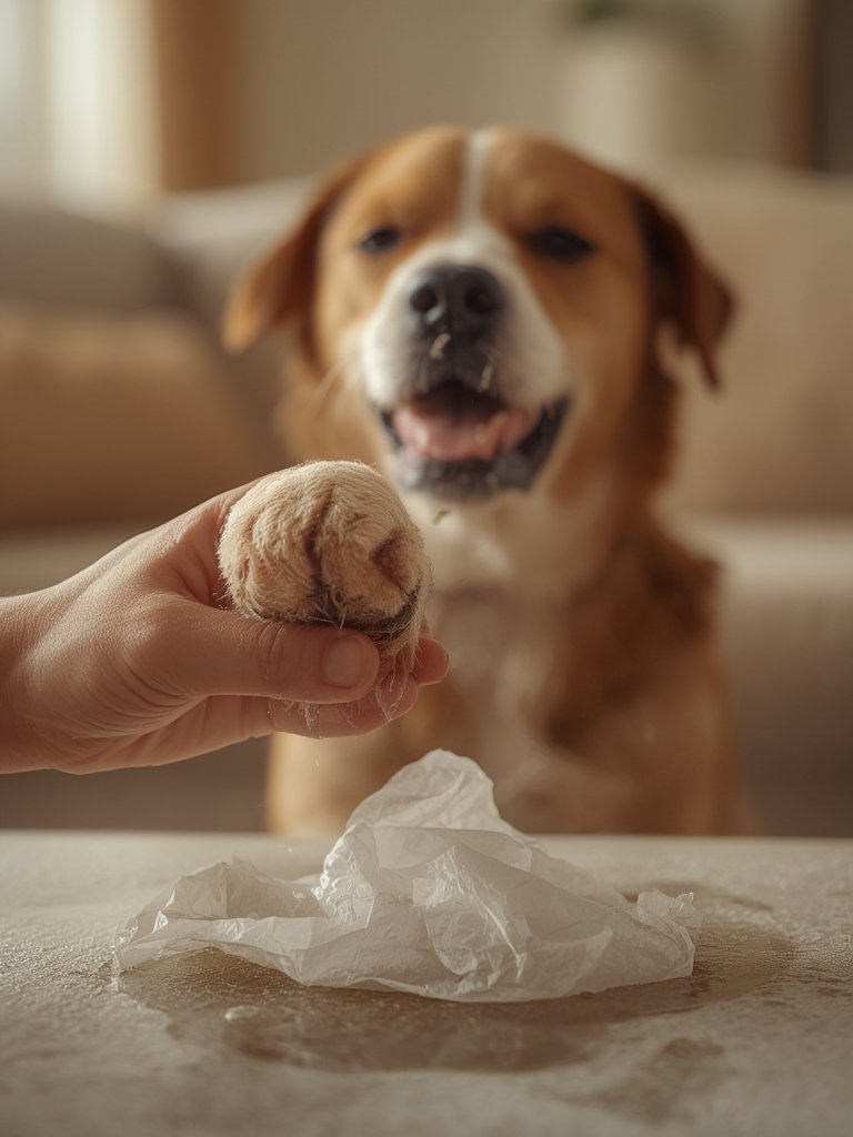 dog wipes in action